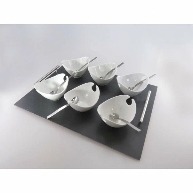 Nouveau 💯 Plateau 6 coupelles Jonque Blanches par LeBrun 🎉