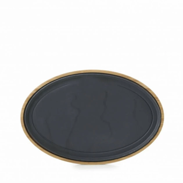Budget ✔️ Plateau pour Assiette Ovale Bambou 36,5 x 25 cm Basalt Revol 😍 – Image 6