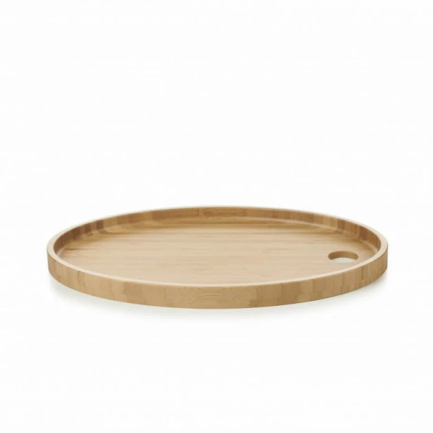 Budget ✔️ Plateau pour Assiette Ovale Bambou 36,5 x 25 cm Basalt Revol 😍